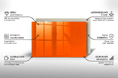 Plaque en verre pour lanterne funéraire Couleur orange