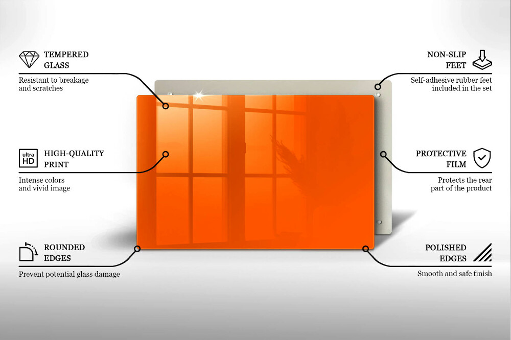 Plaque en verre pour lanterne funéraire Couleur orange