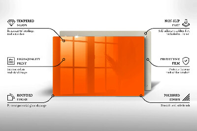 Plaque en verre pour lanterne funéraire Couleur orange