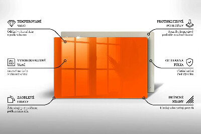 Plaque en verre pour lanterne funéraire Couleur orange