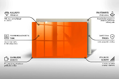 Plaque en verre pour lanterne funéraire Couleur orange