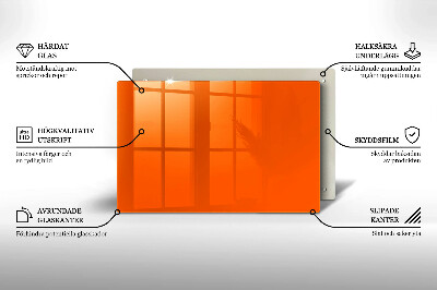 Plaque en verre pour lanterne funéraire Couleur orange