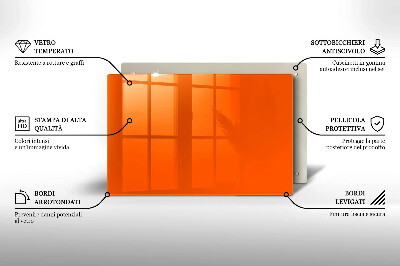 Plaque en verre pour lanterne funéraire Couleur orange