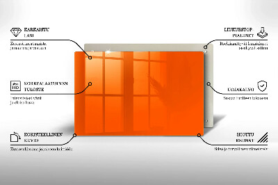 Plaque en verre pour lanterne funéraire Couleur orange