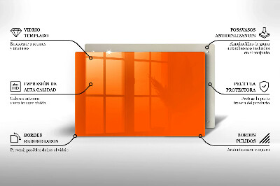 Plaque en verre pour lanterne funéraire Couleur orange