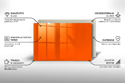 Plaque en verre pour lanterne funéraire Couleur orange