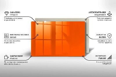 Plaque en verre pour lanterne funéraire Couleur orange