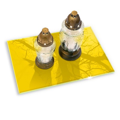 Dessous de verre pour bougies funéraires Jaune