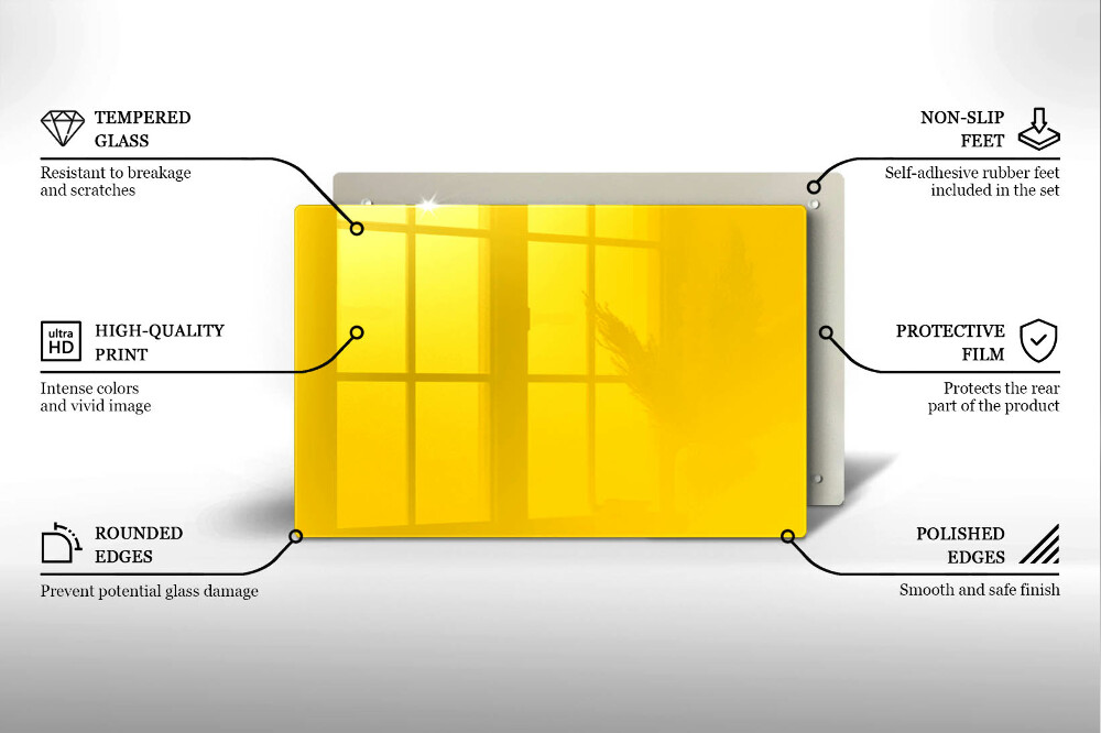 Dessous de verre pour bougies funéraires Jaune