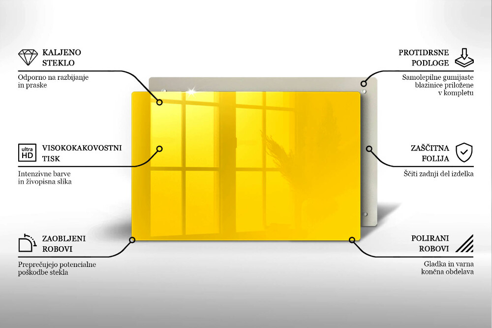 Dessous de verre pour bougies funéraires Jaune