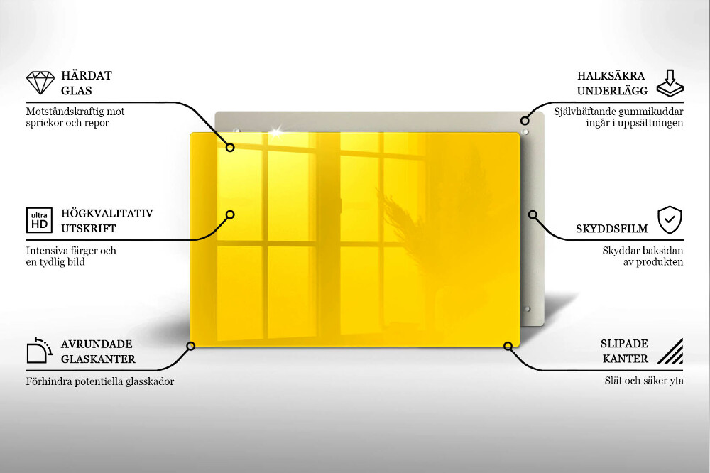 Dessous de verre pour bougies funéraires Jaune