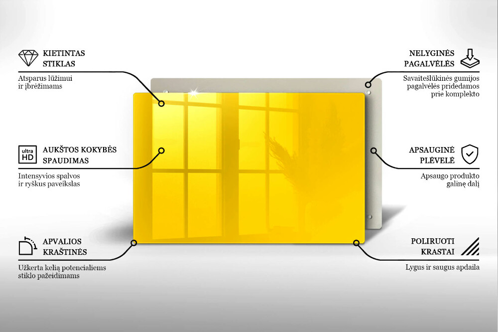 Dessous de verre pour bougies funéraires Jaune