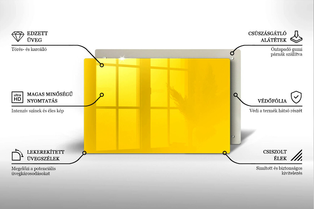 Dessous de verre pour bougies funéraires Jaune