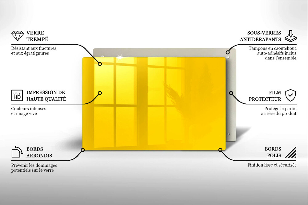 Dessous de verre pour bougies funéraires Jaune