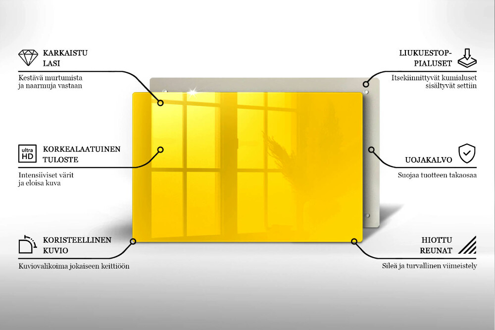 Dessous de verre pour bougies funéraires Jaune