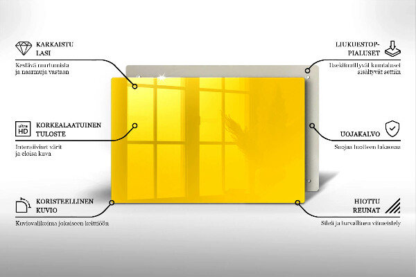 Dessous de verre pour bougies funéraires Jaune