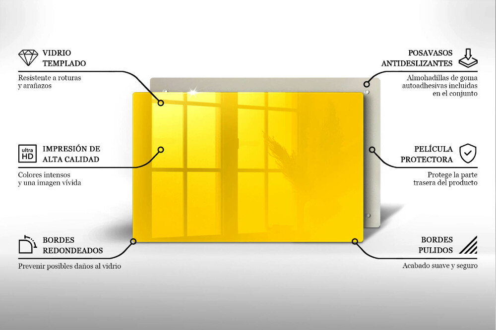 Dessous de verre pour bougies funéraires Jaune