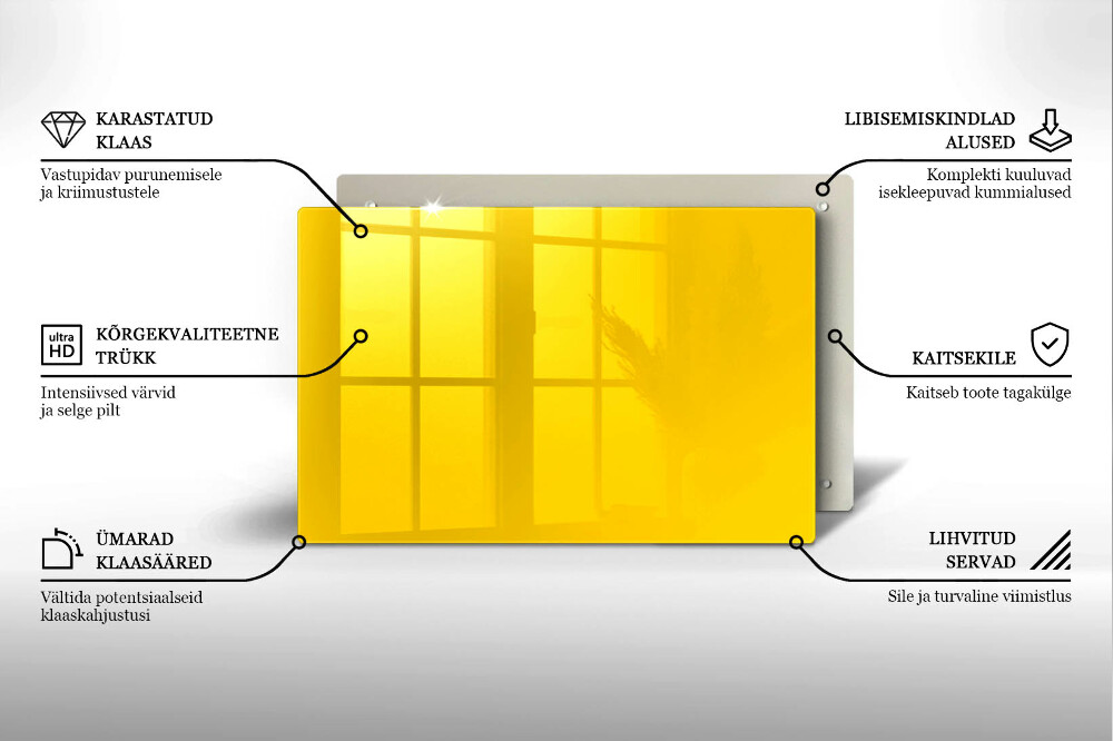 Dessous de verre pour bougies funéraires Jaune