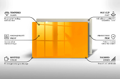 Plaque en verre pour lanterne funéraire Couleur jaune foncé