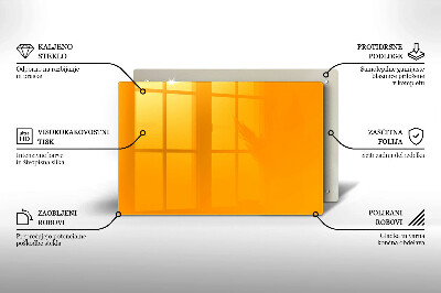 Plaque en verre pour lanterne funéraire Couleur jaune foncé