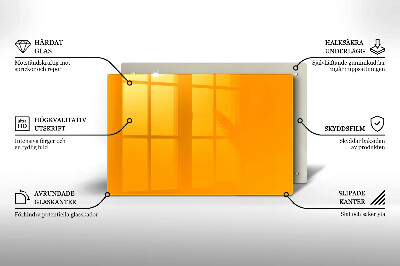 Plaque en verre pour lanterne funéraire Couleur jaune foncé