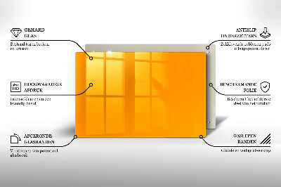 Plaque en verre pour lanterne funéraire Couleur jaune foncé