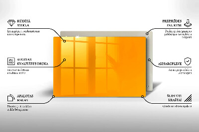 Plaque en verre pour lanterne funéraire Couleur jaune foncé