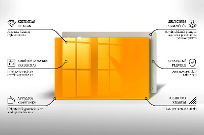 Plaque en verre pour lanterne funéraire Couleur jaune foncé