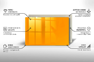 Plaque en verre pour lanterne funéraire Couleur jaune foncé