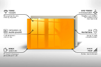 Plaque en verre pour lanterne funéraire Couleur jaune foncé