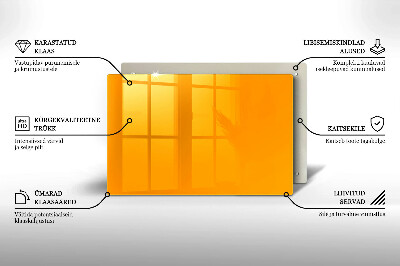 Plaque en verre pour lanterne funéraire Couleur jaune foncé