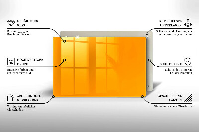 Plaque en verre pour lanterne funéraire Couleur jaune foncé