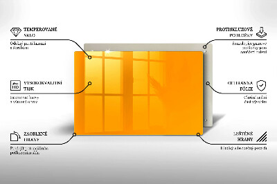 Plaque en verre pour lanterne funéraire Couleur jaune foncé