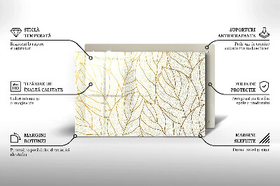 Dessous bougie funéraire Modèle de feuilles de dessin au trait