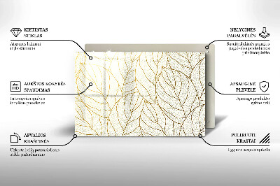 Dessous bougie funéraire Modèle de feuilles de dessin au trait