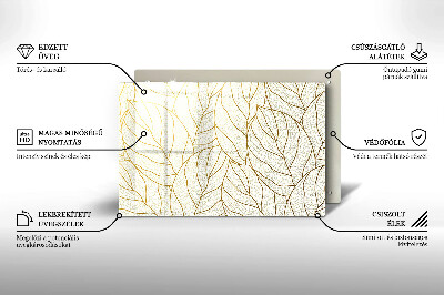 Dessous bougie funéraire Modèle de feuilles de dessin au trait