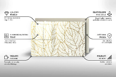 Dessous bougie funéraire Modèle de feuilles de dessin au trait