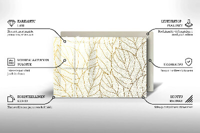 Dessous bougie funéraire Modèle de feuilles de dessin au trait