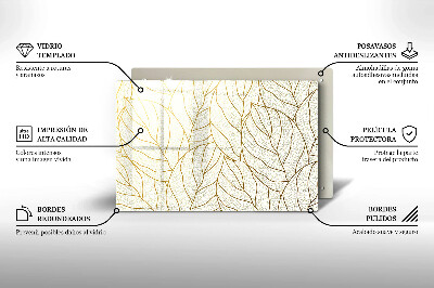 Dessous bougie funéraire Modèle de feuilles de dessin au trait