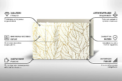 Dessous bougie funéraire Modèle de feuilles de dessin au trait