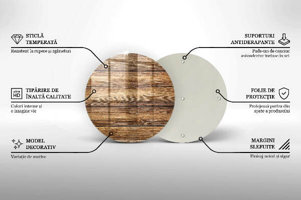 Dessous bougie Planches texturées en bois
