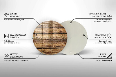 Dessous bougie Planches texturées en bois