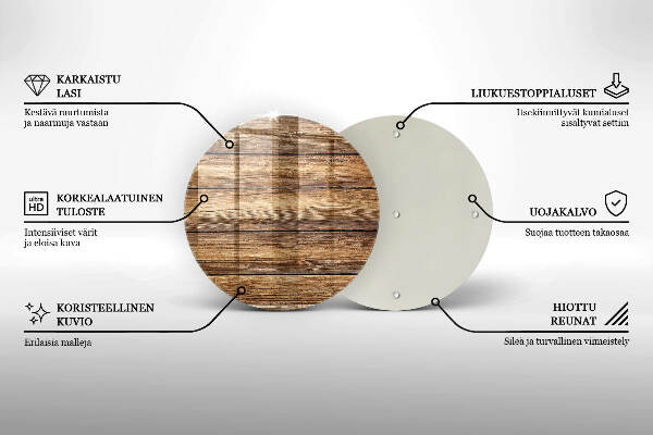 Dessous bougie Planches texturées en bois
