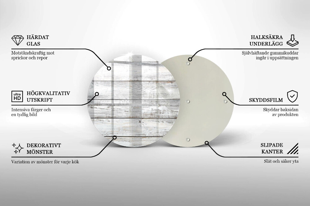 Dessous de bougie Planches de bois brillantes