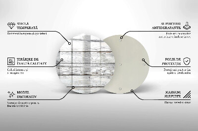 Dessous de bougie Planches de bois brillantes