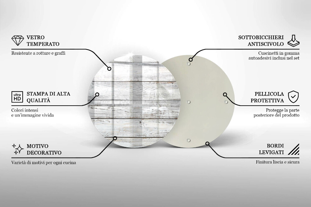 Dessous de bougie Planches de bois brillantes
