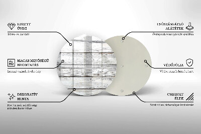 Dessous de bougie Planches de bois brillantes