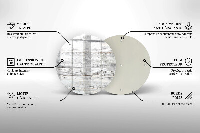 Dessous de bougie Planches de bois brillantes