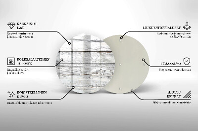 Dessous de bougie Planches de bois brillantes