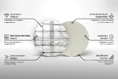 Dessous de bougie Planches de bois brillantes